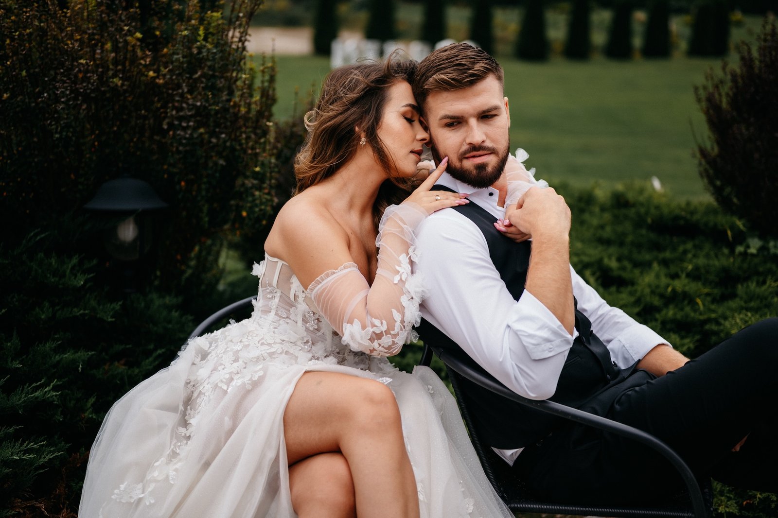 sesja slubna w folwarku